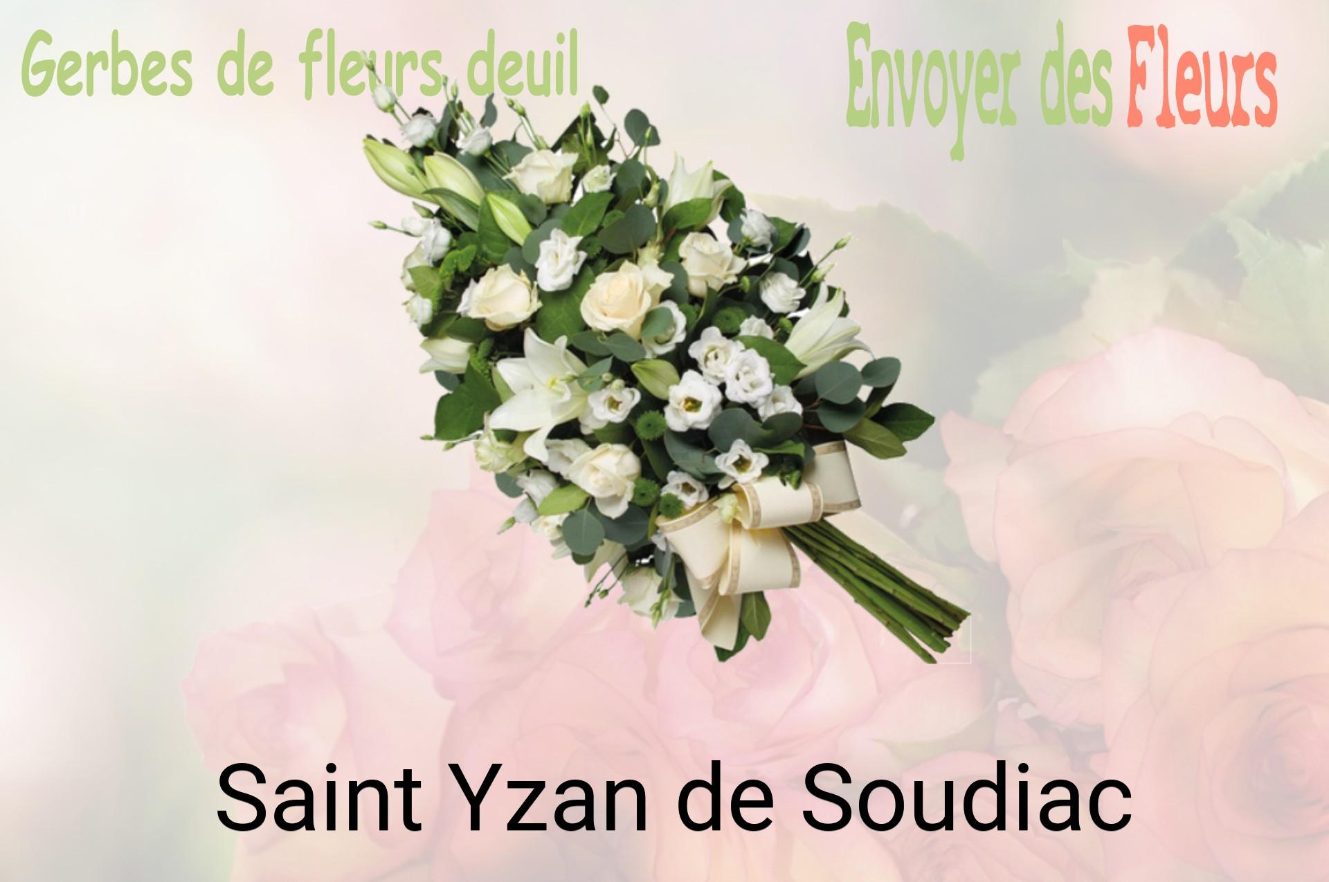 Gerbe de fleurs de deuil livrée à Saint-Yzan-de-Soudiac
